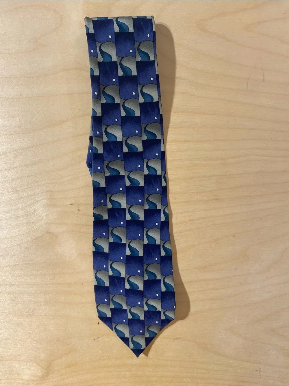 Grateful Dead Blue and Light Blue Geometric Tie (RO)